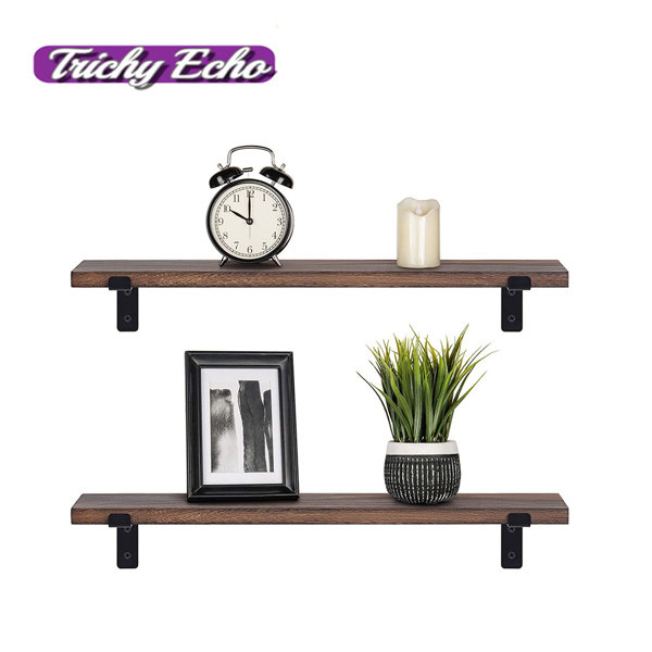 Trichy Echo Floating Shelves Wall Mounted Rustic Wood Wall Shelves Modern Storage Shelving With